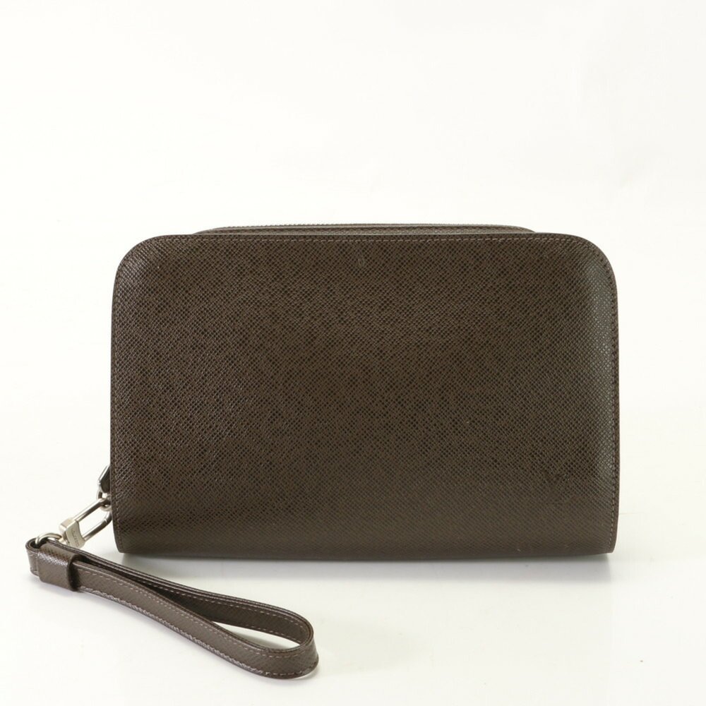 Louis Vuitton Taiga Baikal M30188 Leather Second Bag Clutch Pouch Men's